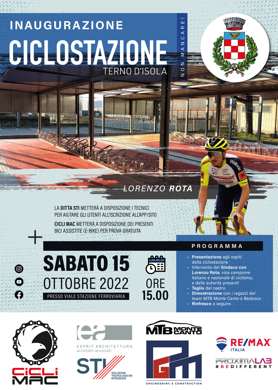 Locandina inaugurazione Ciclostazione